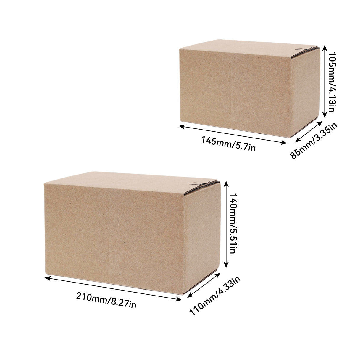 20 Pcs Zipper Carton Boxes Corrugated Cardboard Boxes for Storage Packing