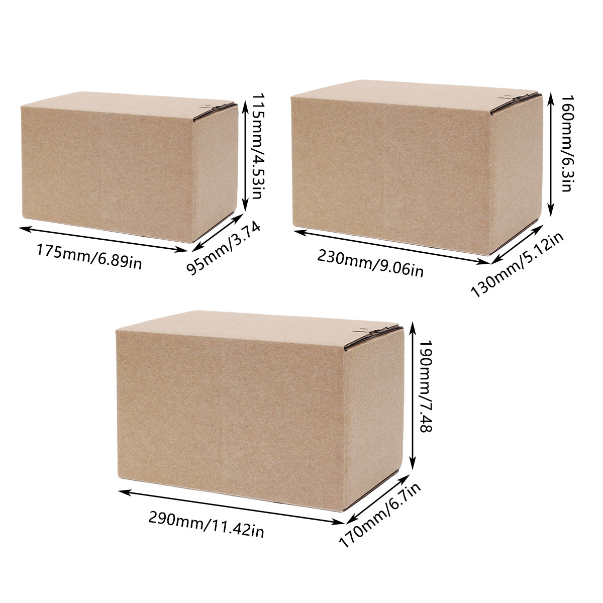 20 Pcs Zipper Carton Boxes Corrugated Cardboard Boxes for Storage Packing