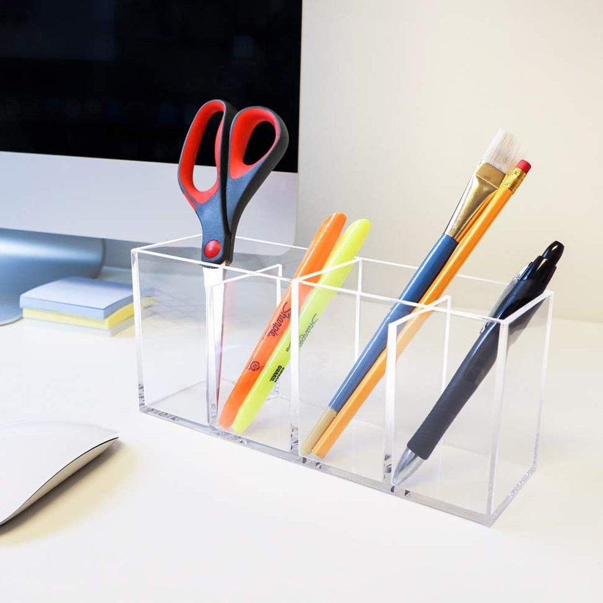 Transparent Acrylic Storage Box Four-Compartment Organiser