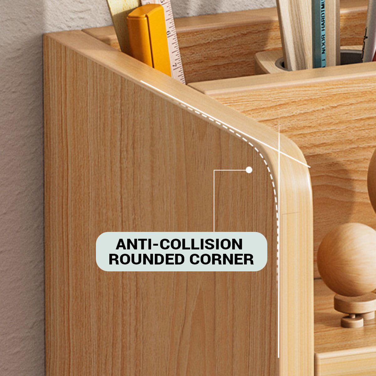 Office Desktop Rack Wooden Storage Organizer for Documents