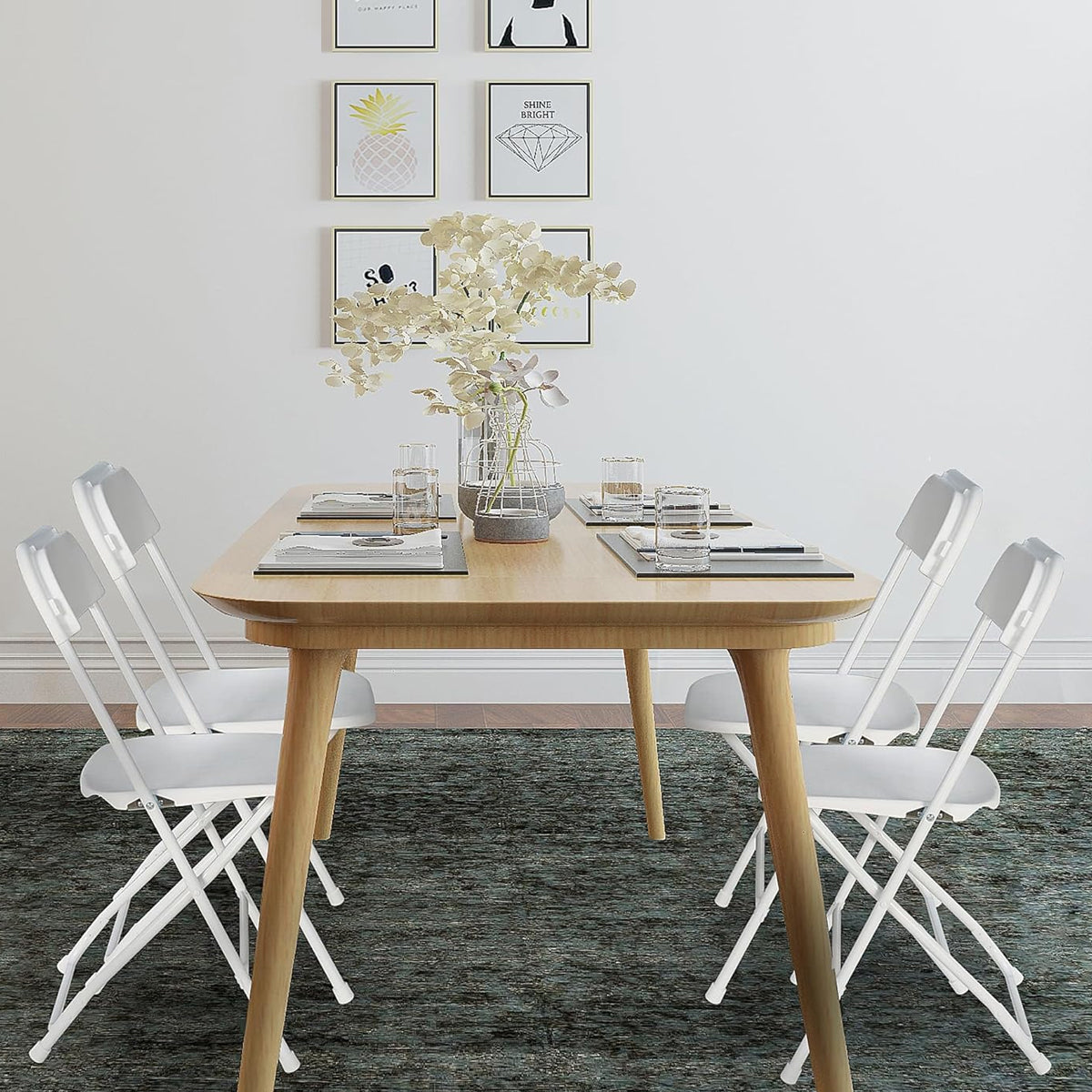 Plastic Folding Chair with Backrest for Office Meeting Training