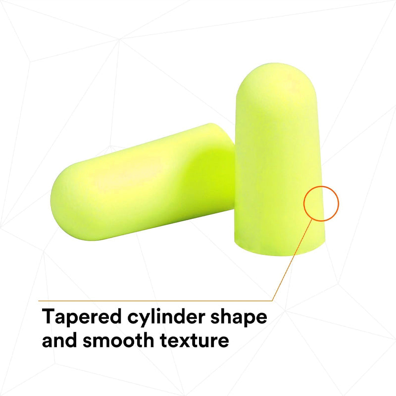 3M Foam Earplugs Yellow Moisture Resistant Soft Fit