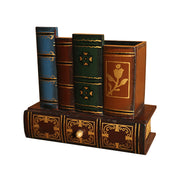 Pen Holder Vintage Book Design with Hidden Drawer Wood