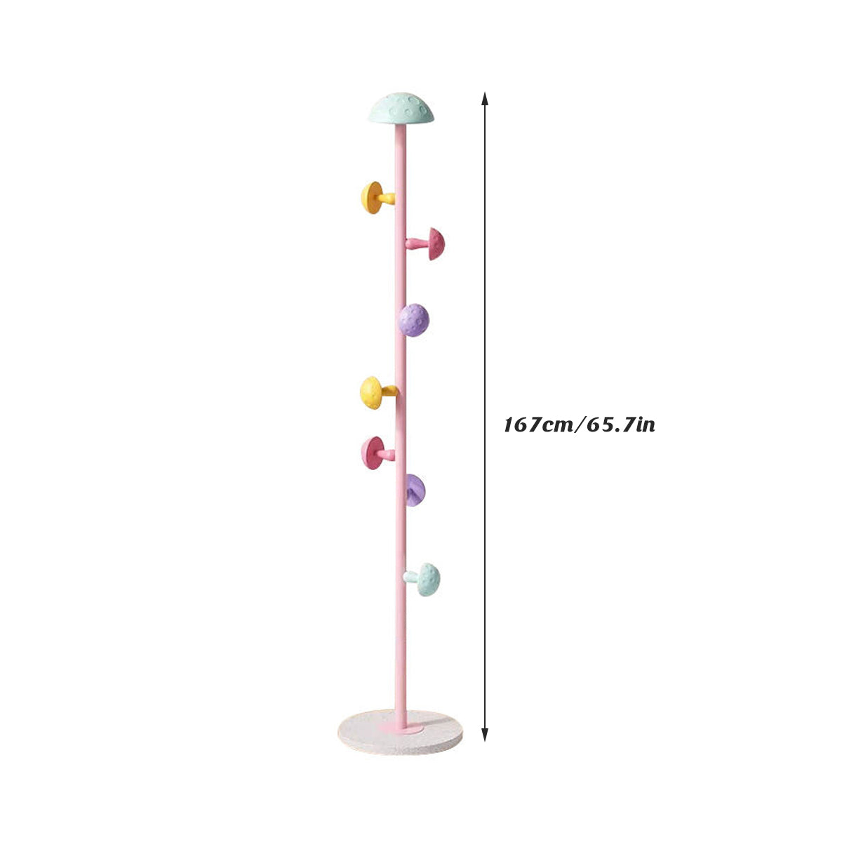 Kids Floor Coat Rack with Mushroom Hooks Bedroom