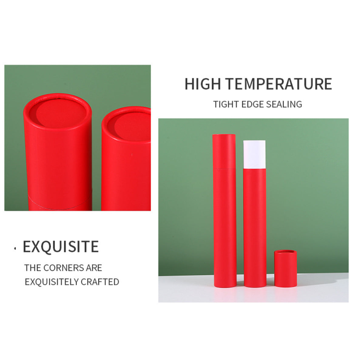 10pcs Red Gift Wrap Paper Tubes for Crafts