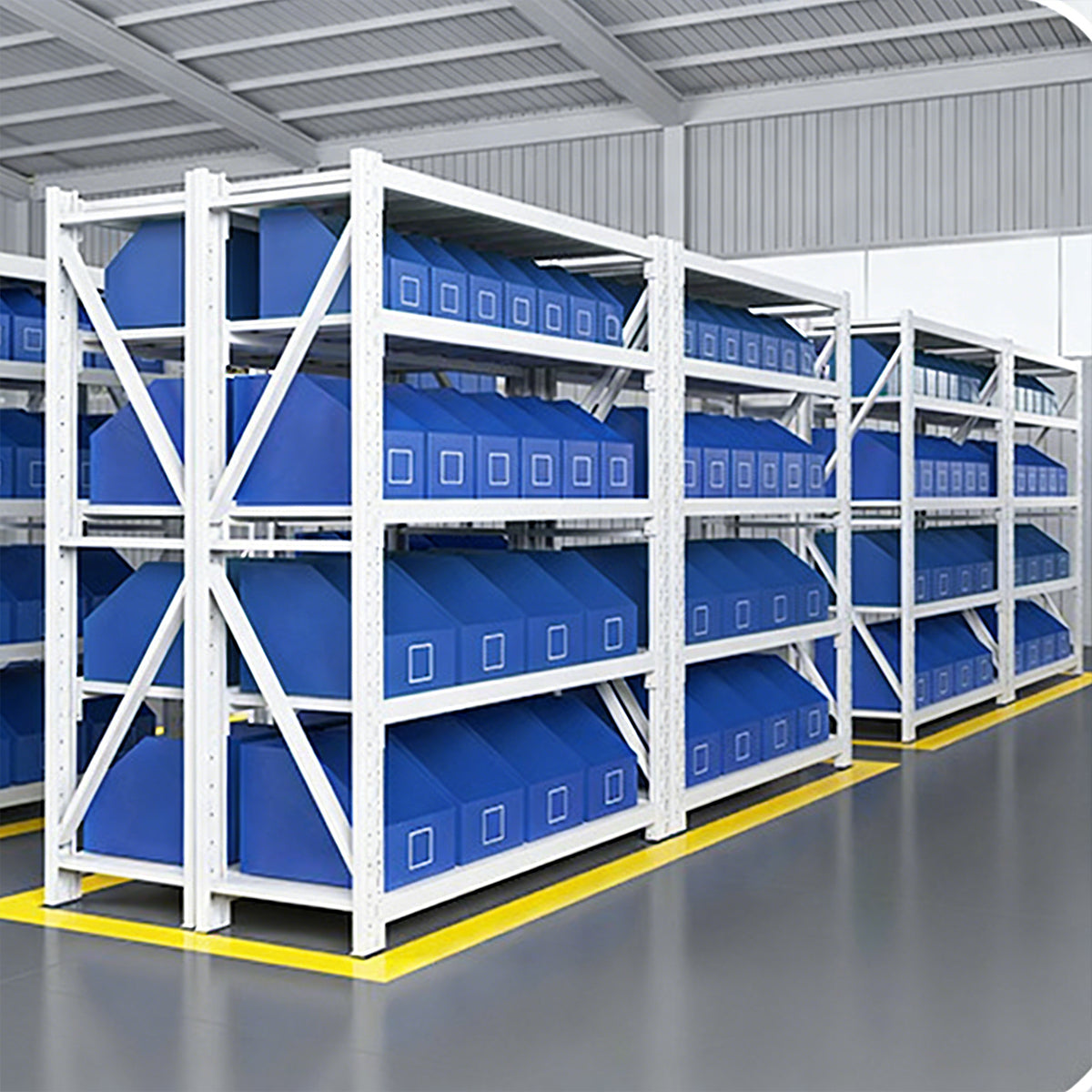 5pcs Stackable Shelf Storage Boxes with Label