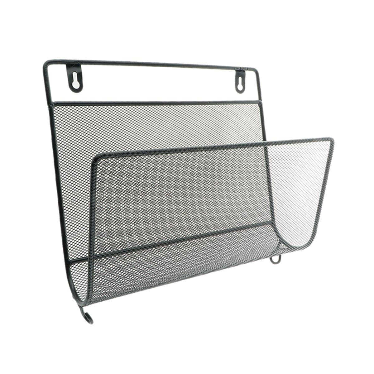 2 Pcs Wall Mount Magazine Rack Iron Book Mail Holder