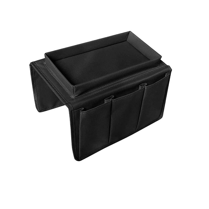 Sofa Arm Organizer with 6 Pockets and Table Top
