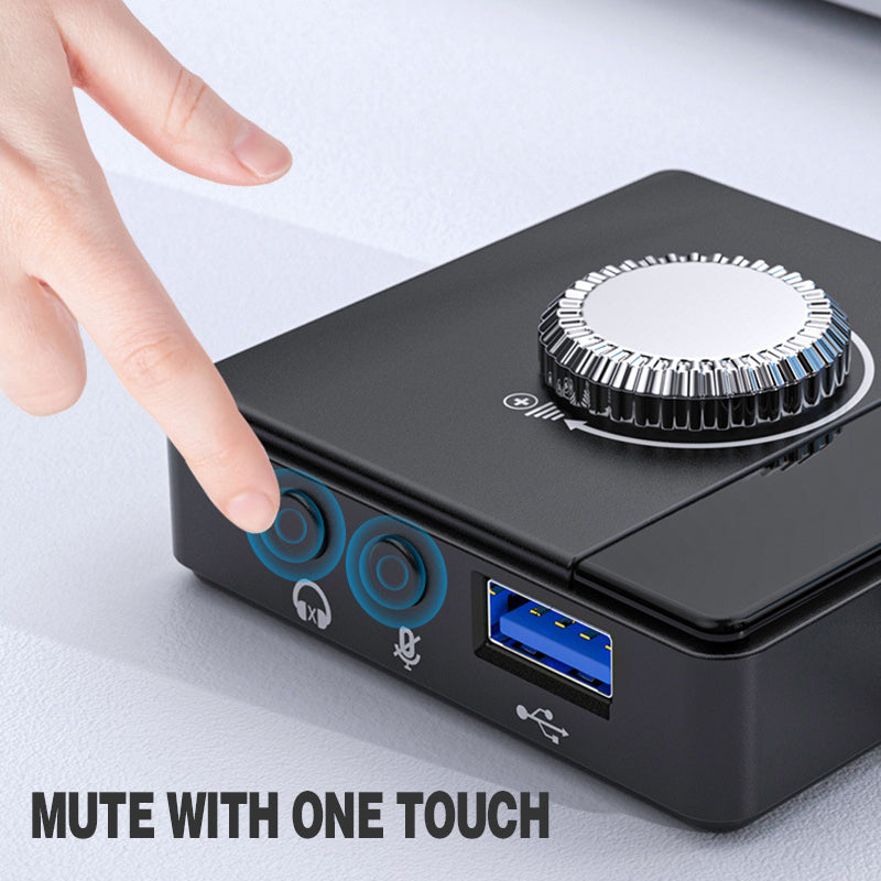 USB External Sound Card with Volume and Mute