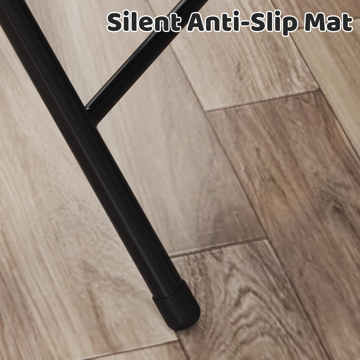 2 Pcs Folding Chairs with PU Leather Seat