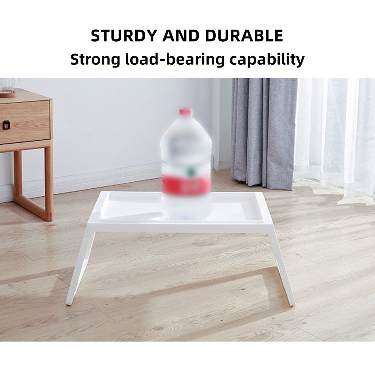 Foldable Laptop Bed Table Portable PP Desk with Device Slot