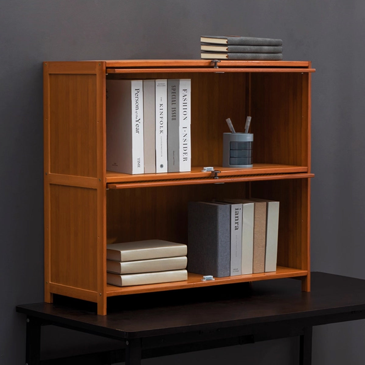Floor-Standing Storage Cabinet with Ventilated Flip Doors 70×32×73cm