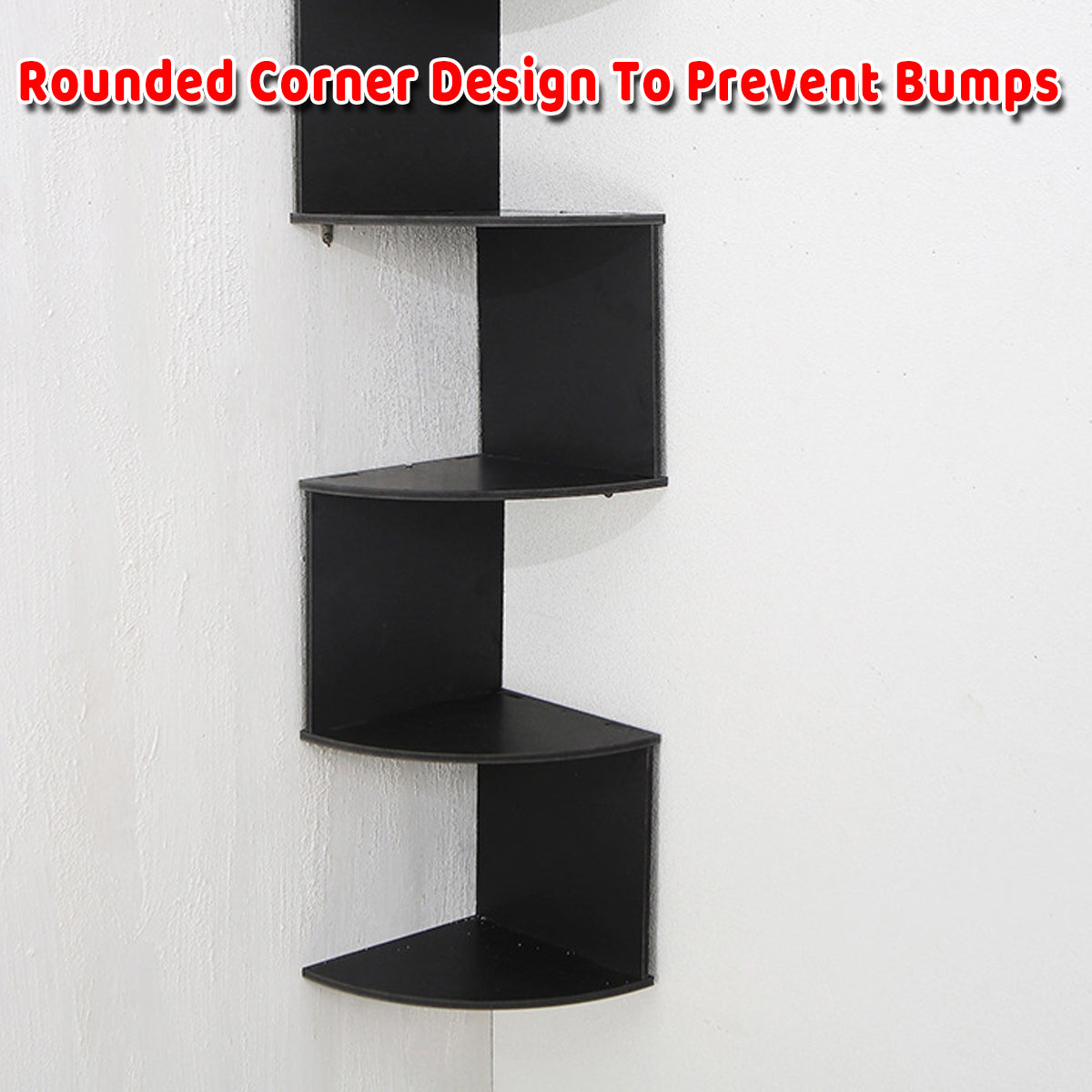 Corner Wall Mounted Storage Rack Multi Tier PVC Shelf
