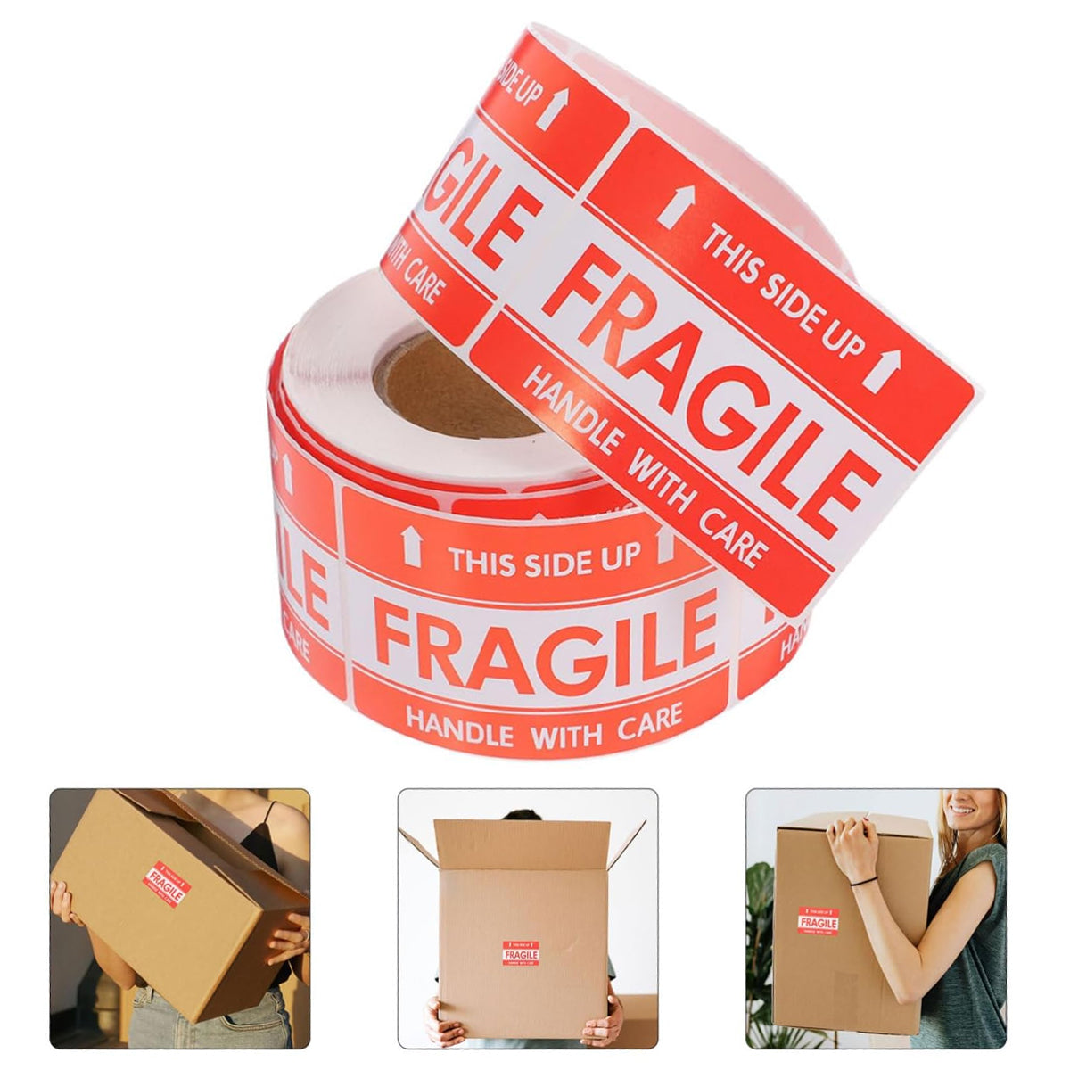 500PCS Fragile Stickers Careful Shipping Labels for Packaging Protection Roll