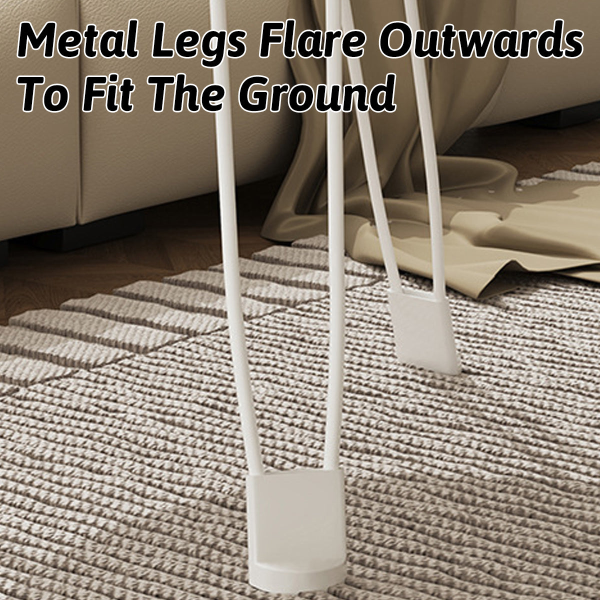 Folding Small Round Table with Steel Legs and Compact Design