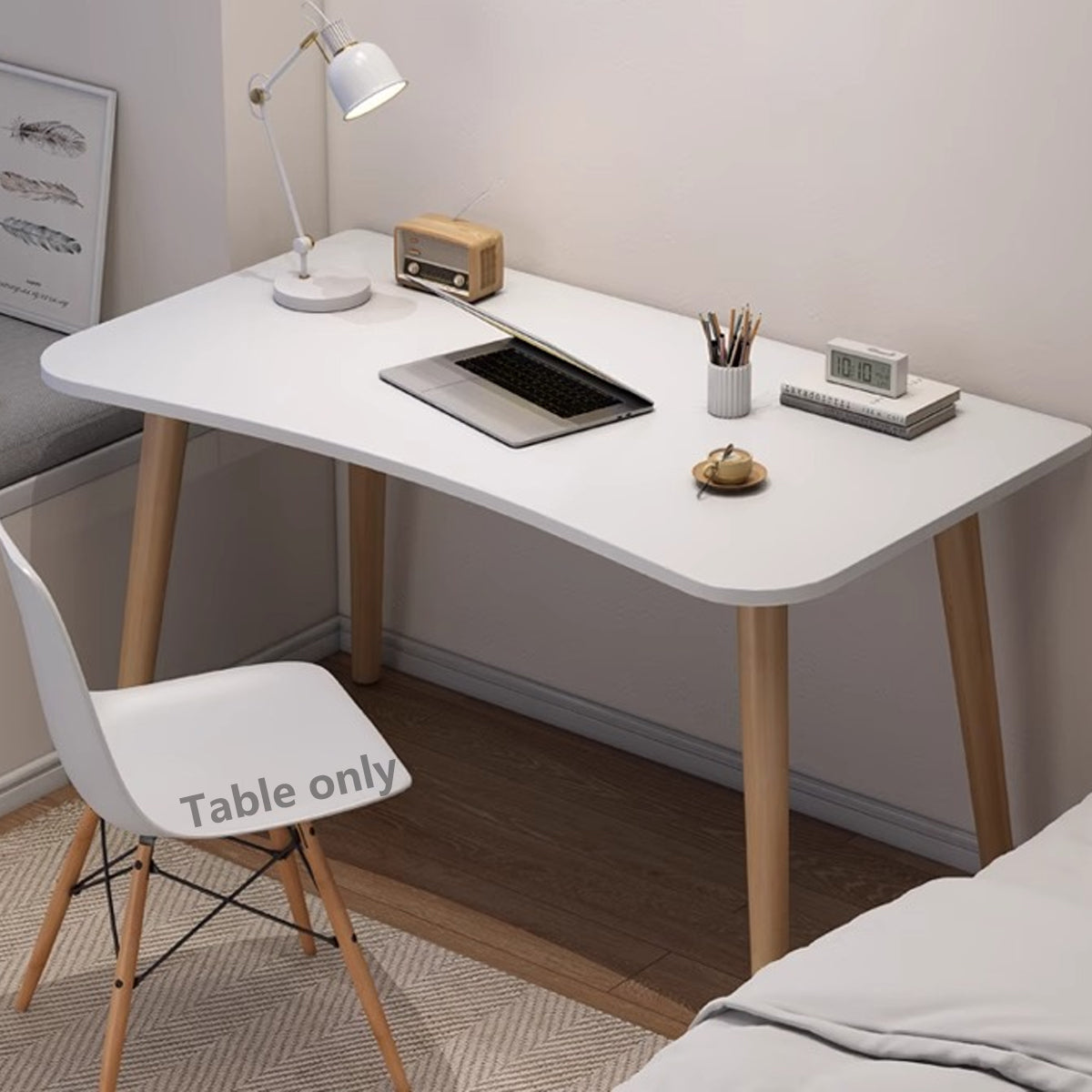 Rectangular Desktop Computer Desk for Home and Office