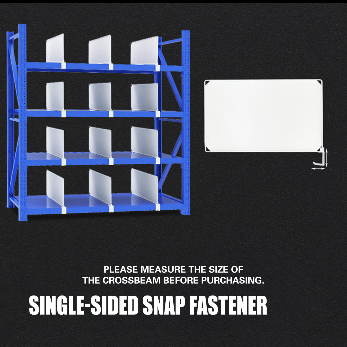 5pcs Snap-On Shelf Dividers for Storage