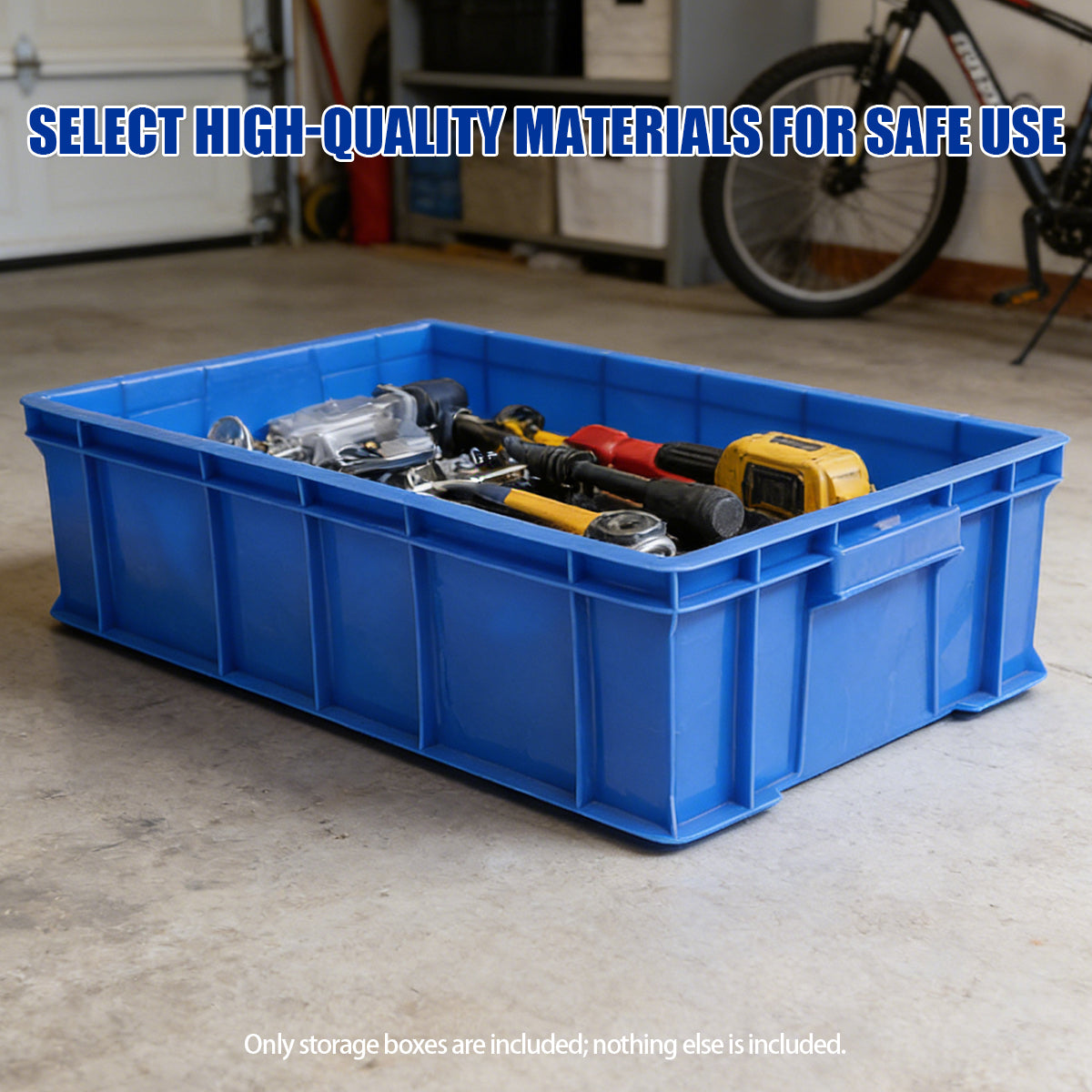 2 Pcs Plastic Storage Boxes with Side Handles