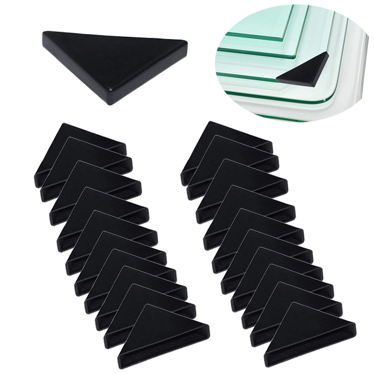 100pcs Triangle Corner Protectors for Glass Edges