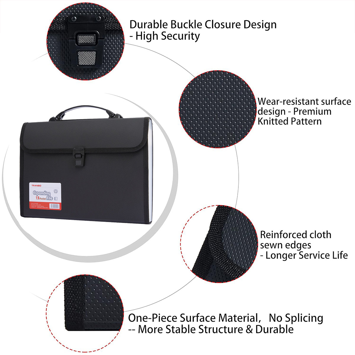 13 Layer File Bag Organizer Portable Handheld Document Case