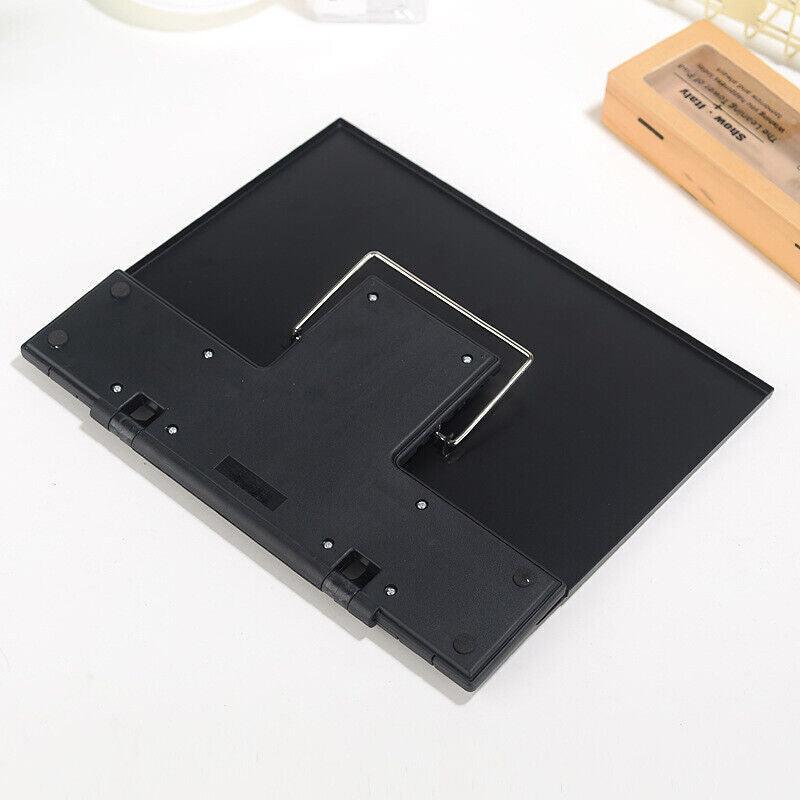 Portable Steel Book Stand with 7-Angle Tilt Fold-Flat Base