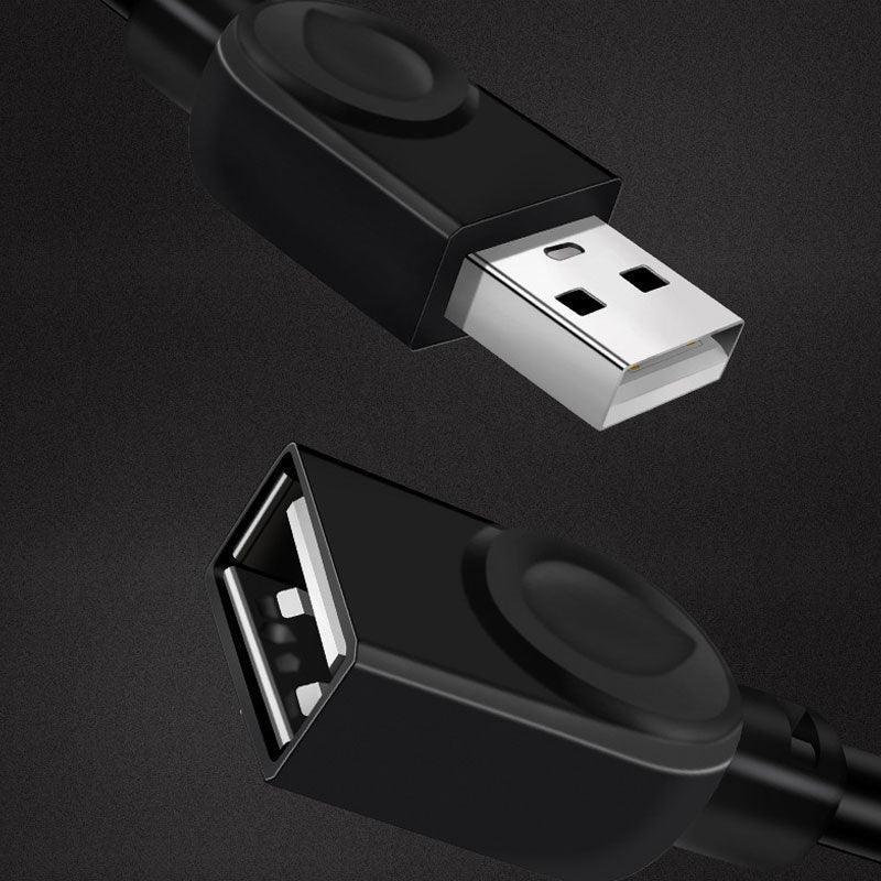 USB Extension Cable 2.0 A Male to Female Long Data Cord Black