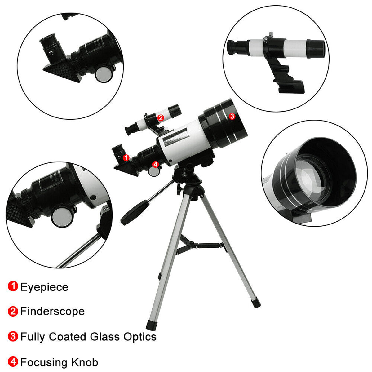 150x Astronomical Telescope with Tripod for Moon Viewing