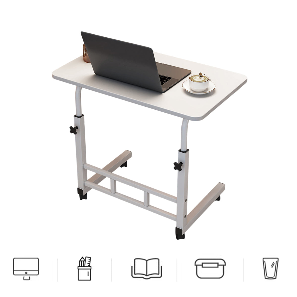 Adjustable Mobile Laptop Desk with Ergonomic Height Design