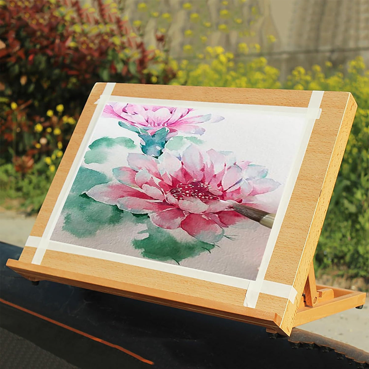 Tabletop Solid Wood Easel Adjustable Wooden Display Stand