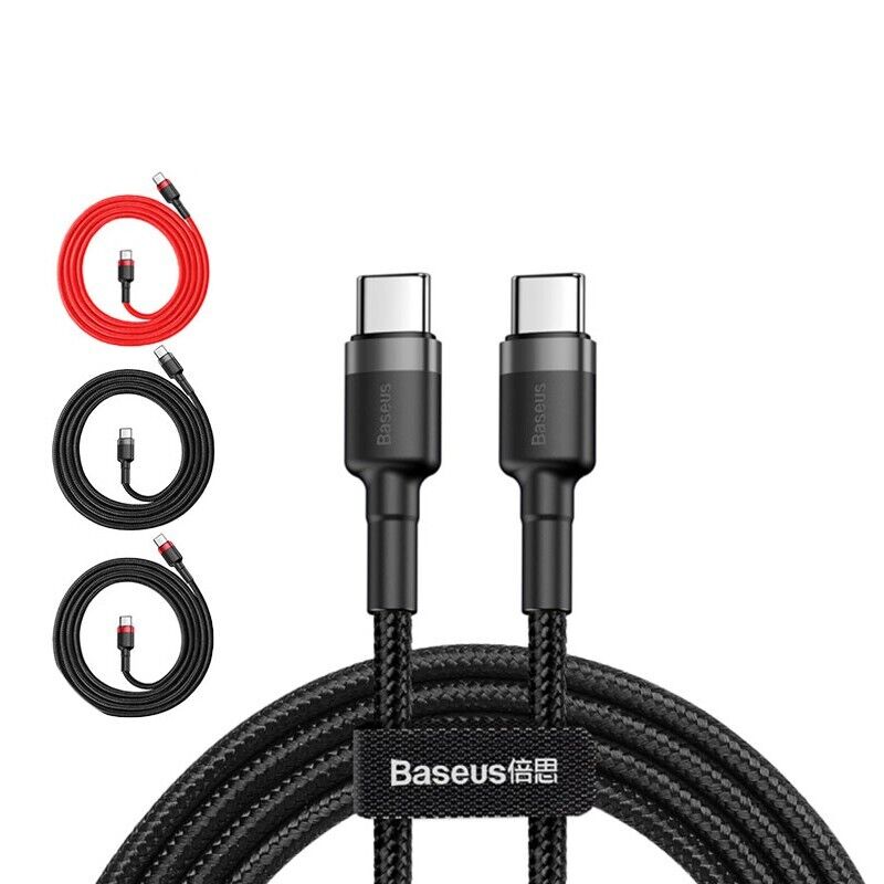 Baseus 60W USB C to Type C Cable PD Fast Charge Braided Lead