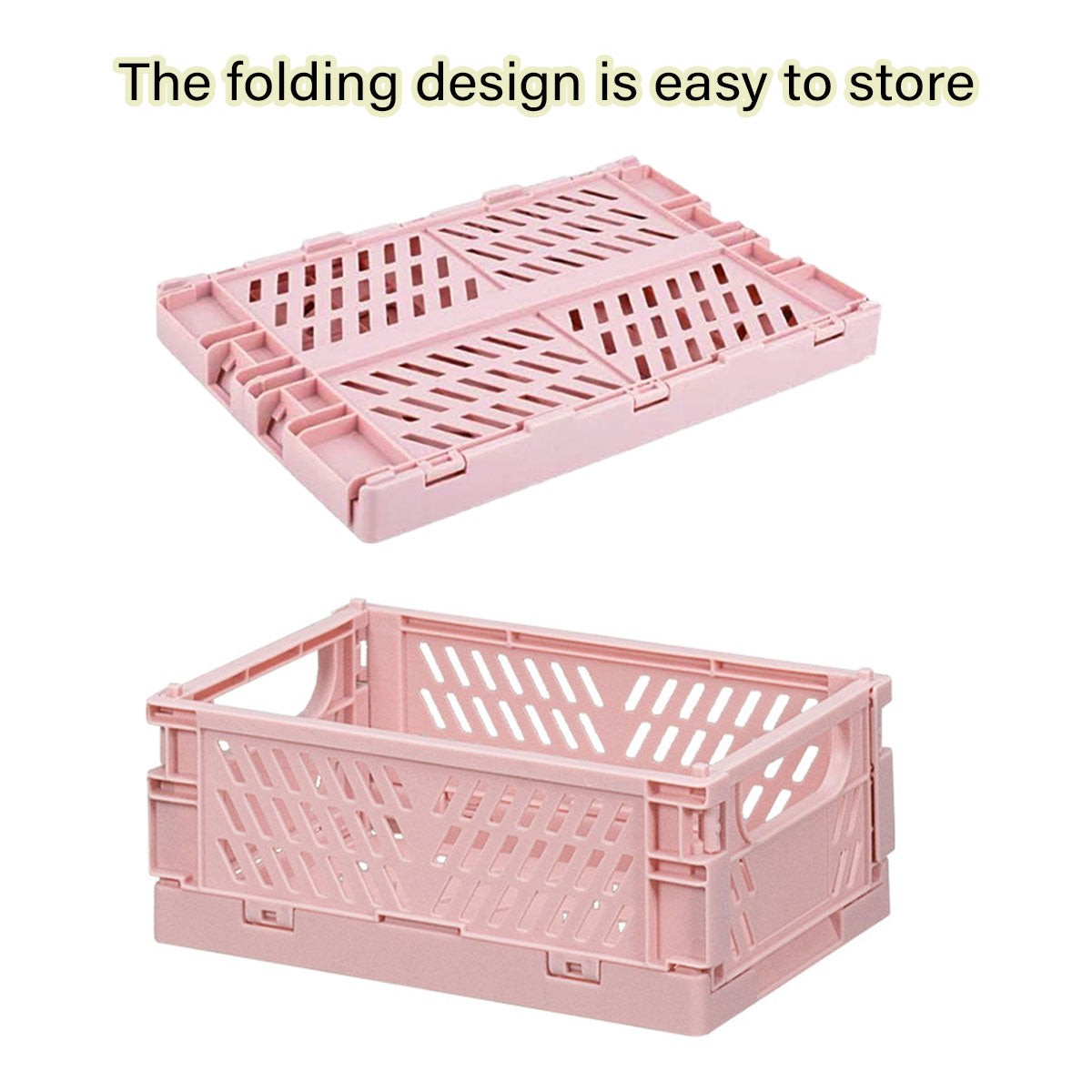 4 Pcs Foldable Storage Baskets Stackable Desktop Organiser