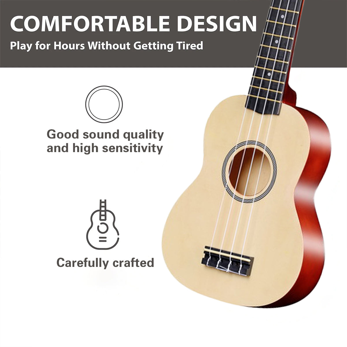 21 Inch Ukulele Starter Kit for Kids and Beginners