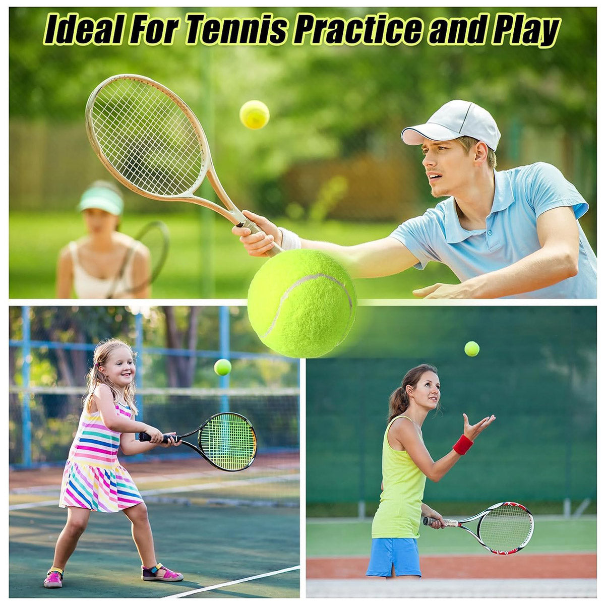 15pcs Training Tennis Balls with High Bounce