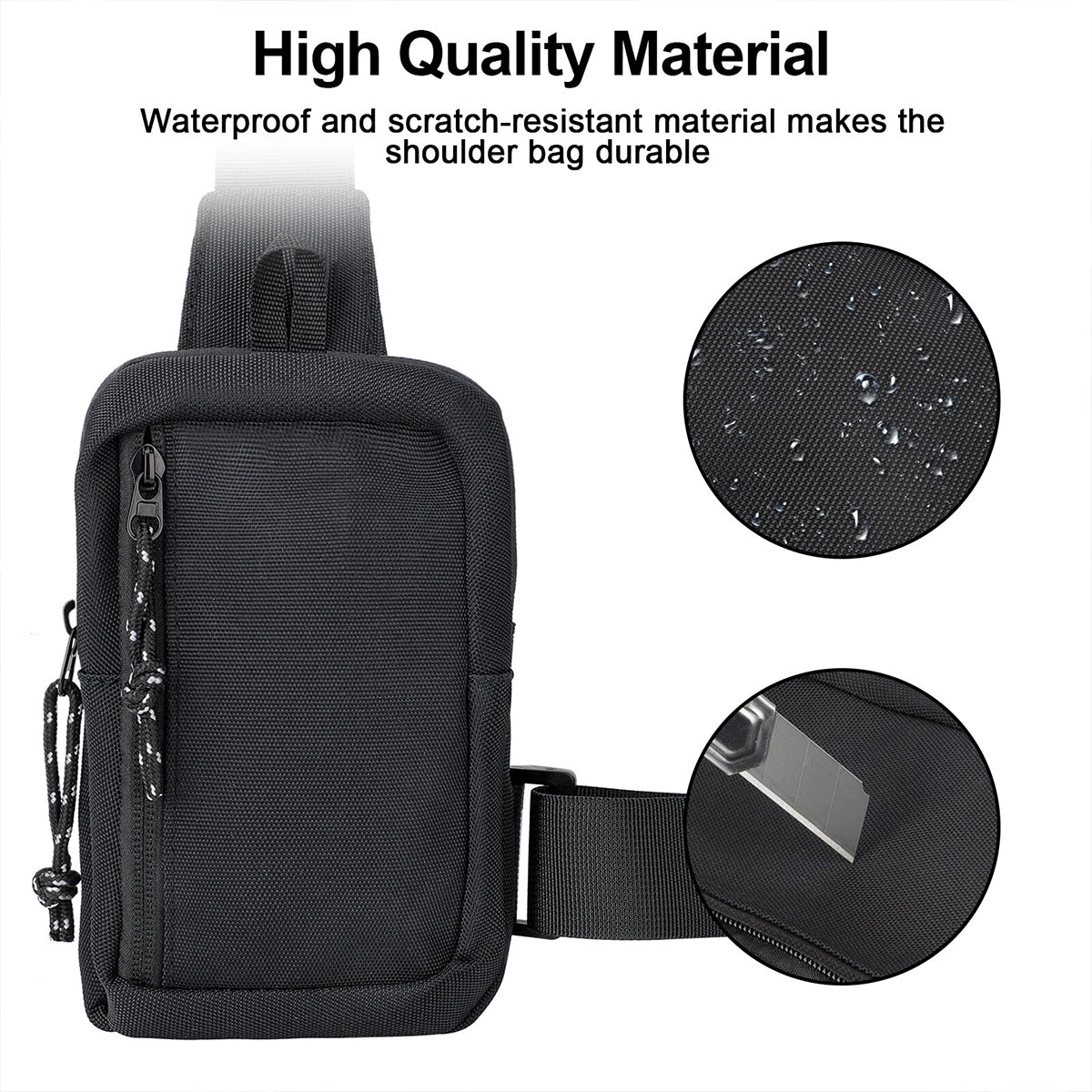 Mini Crossbody Chest Bag Oxford Fabric Daily Use