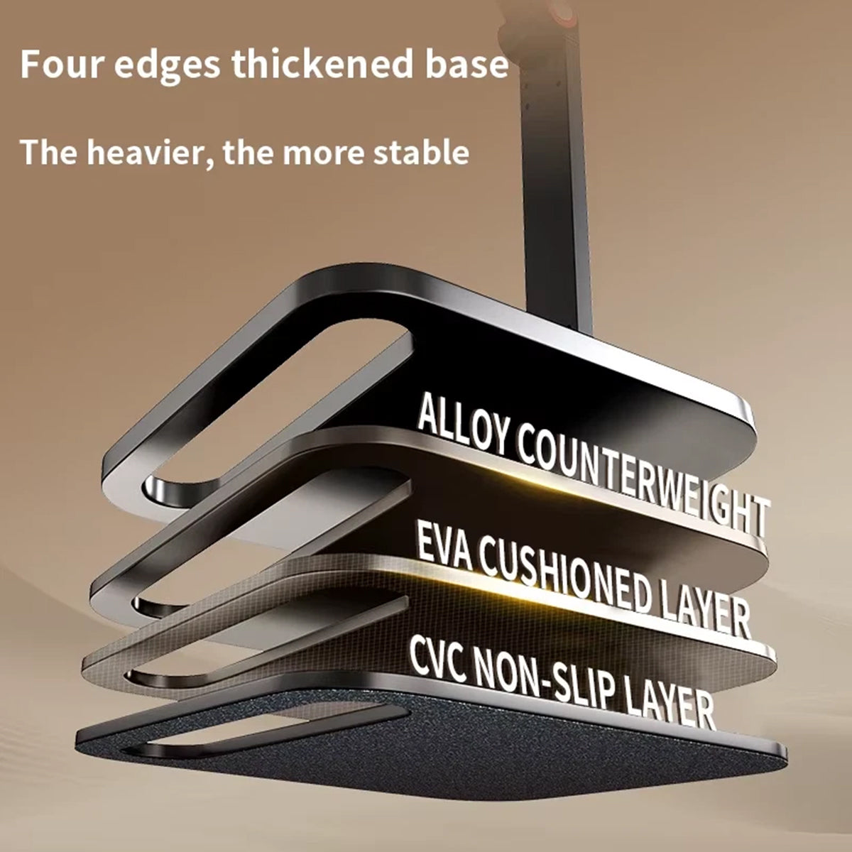 Folding Monitor Stand Adjustable Carbon Steel