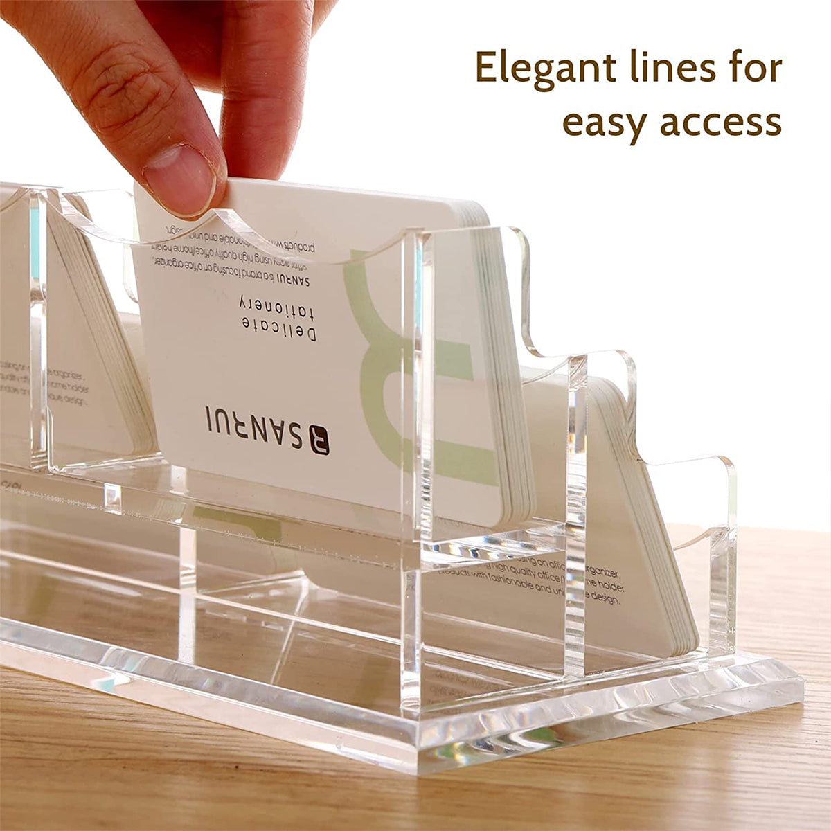 Acrylic Business Card Holder Desk Name Card Display Stand