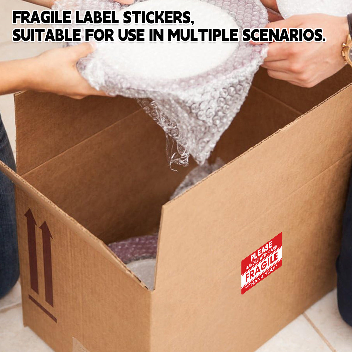 Fragile Sticker Labels 2 Rolls 1000pcs