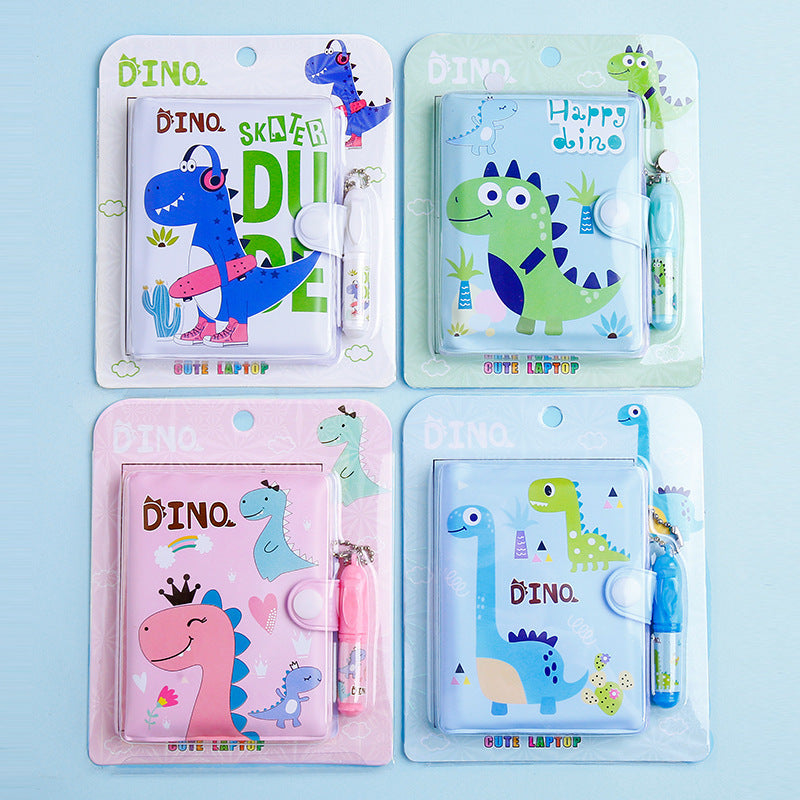 Mini Thin Notebook with Pen Cute Pattern Kid Stationery