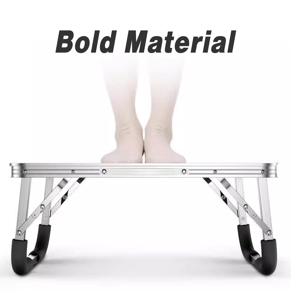 Aluminium Folding Laptop Table Portable Bed Desk with Stable Frame