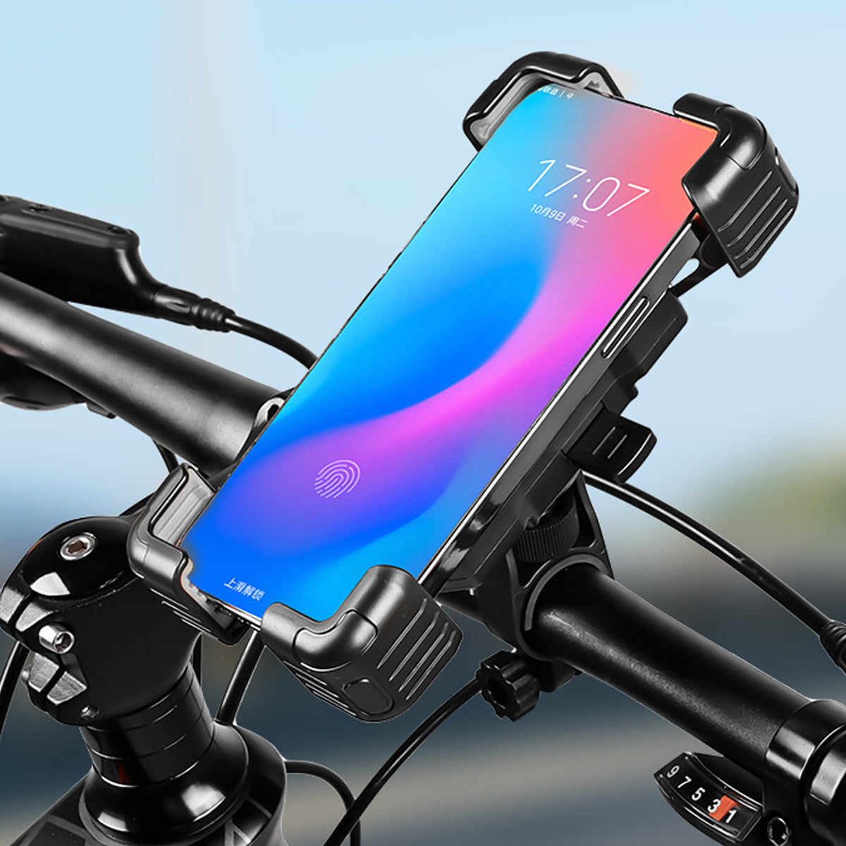 360 Degree Phone Holder with Handlebar Mount for Bike