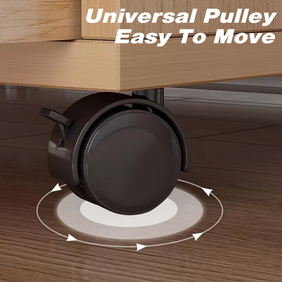 Movable Filing Cabinet with Wheels Locking Doors and Drawers