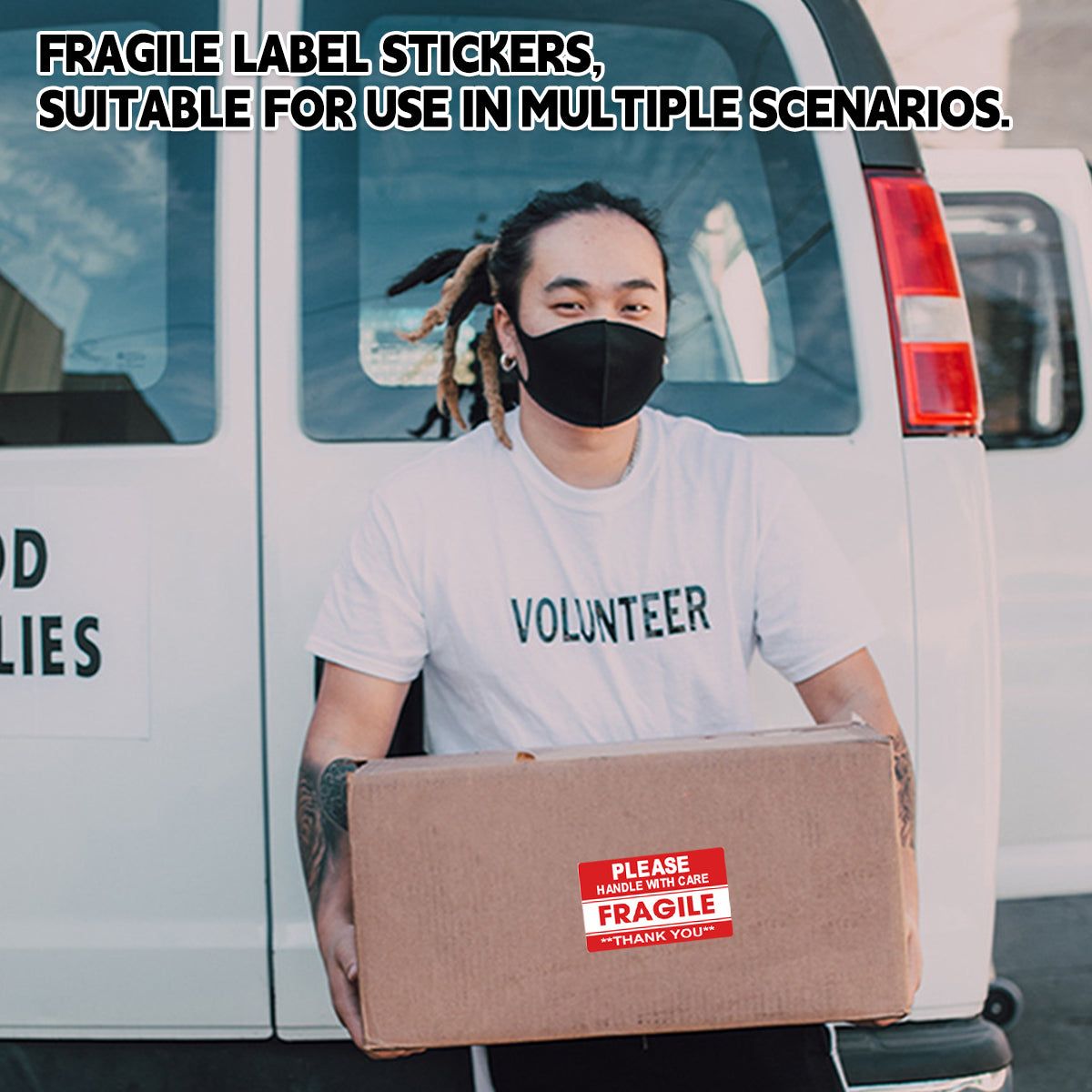 Fragile Sticker Labels 2 Rolls 1000pcs