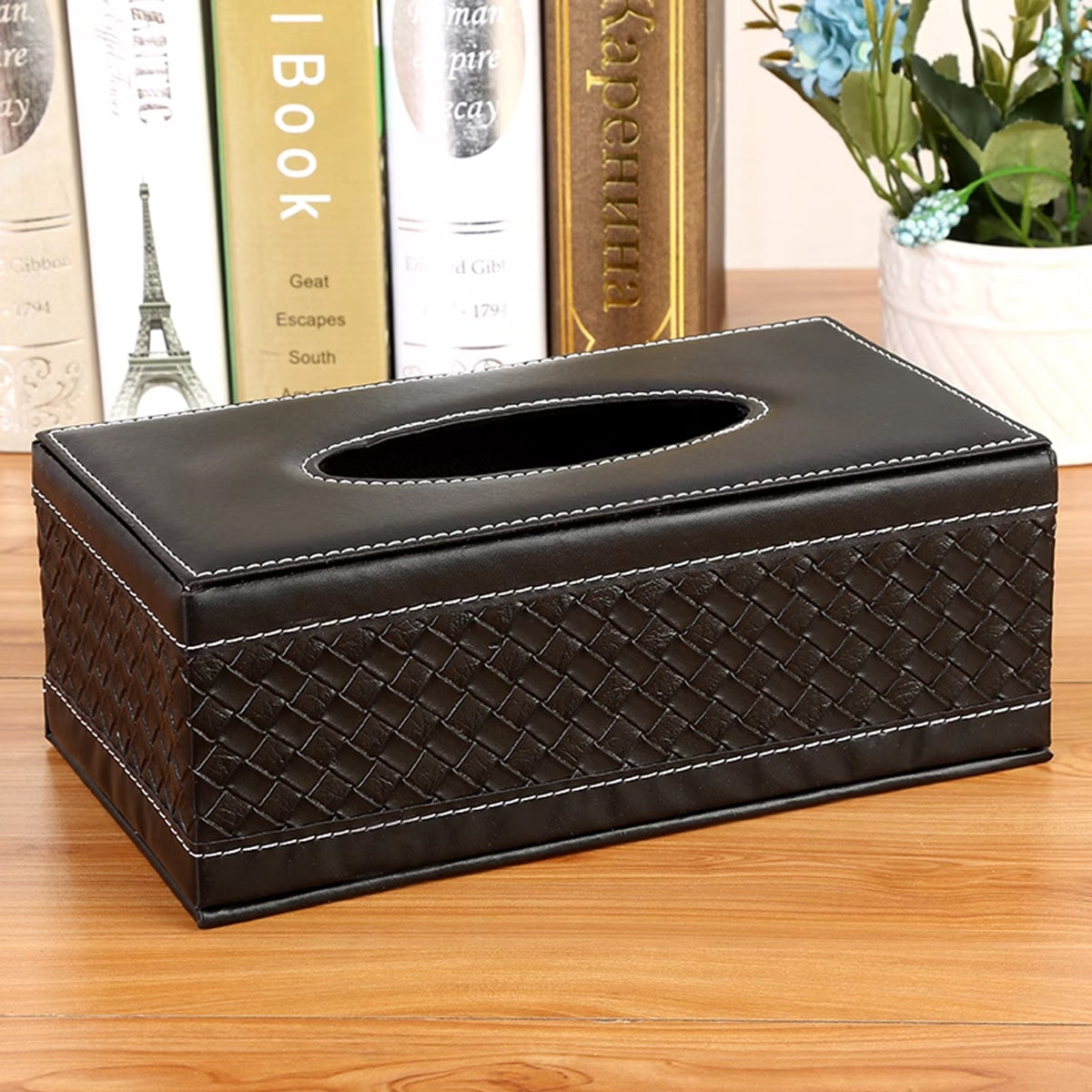PU Leather Tissue Box Holder for Home Office