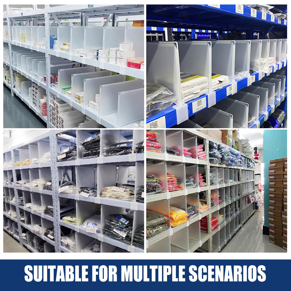 5pcs Snap-On Shelf Dividers for Storage