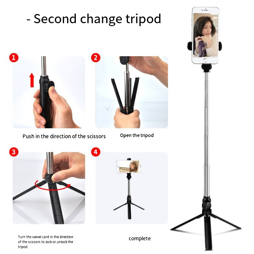 Bluetooth Selfie Stick Tripod with Wireless Remote