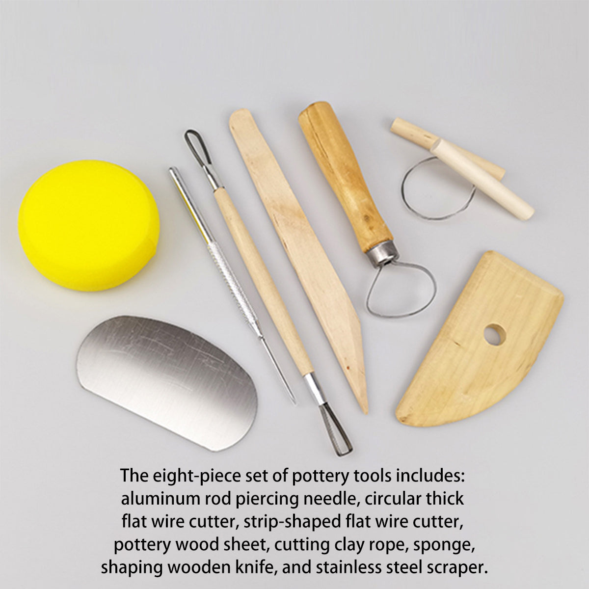 8 Pcs Pottery Sculpting Tool Set for Art Craft Use