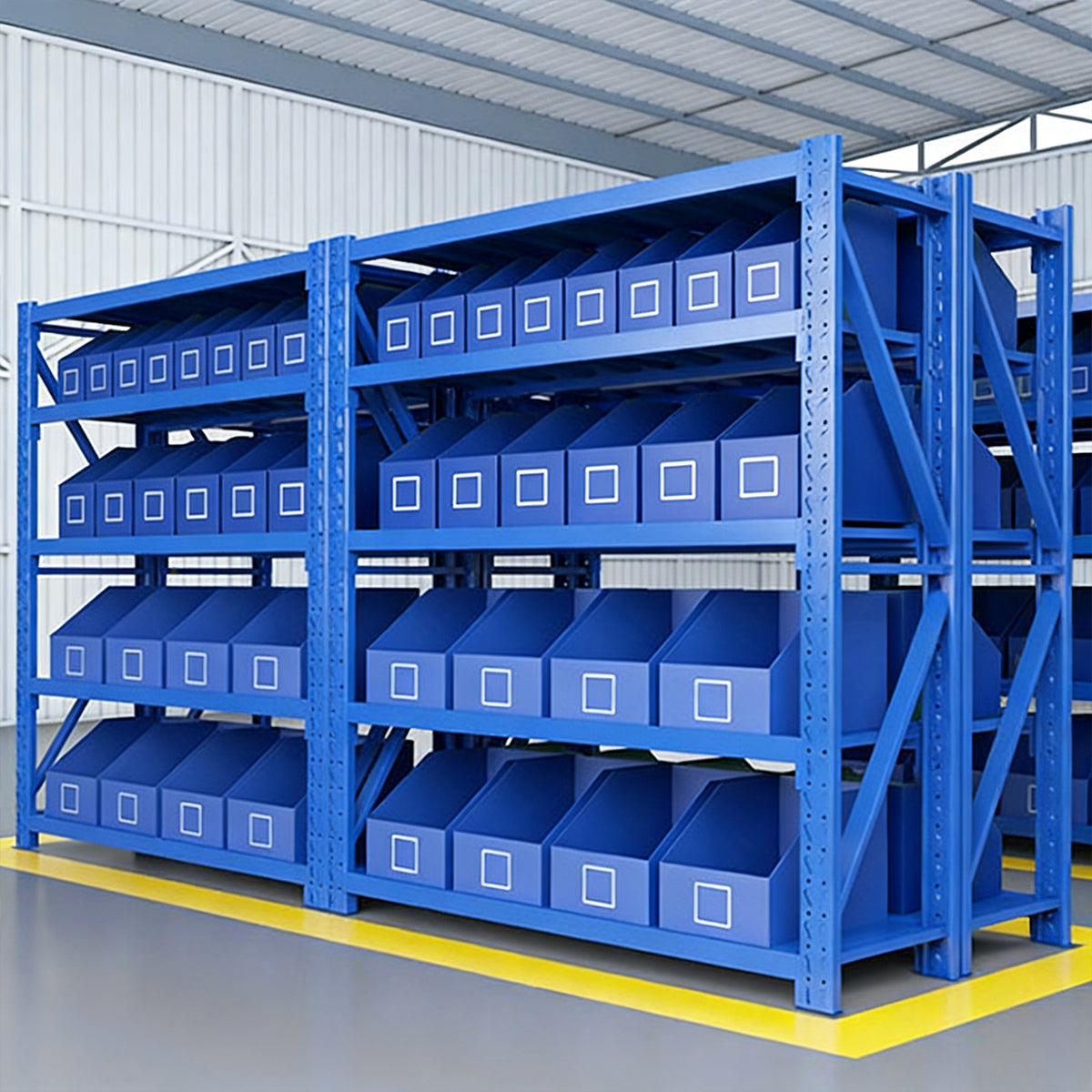 5pcs Stackable Shelf Storage Boxes with Label