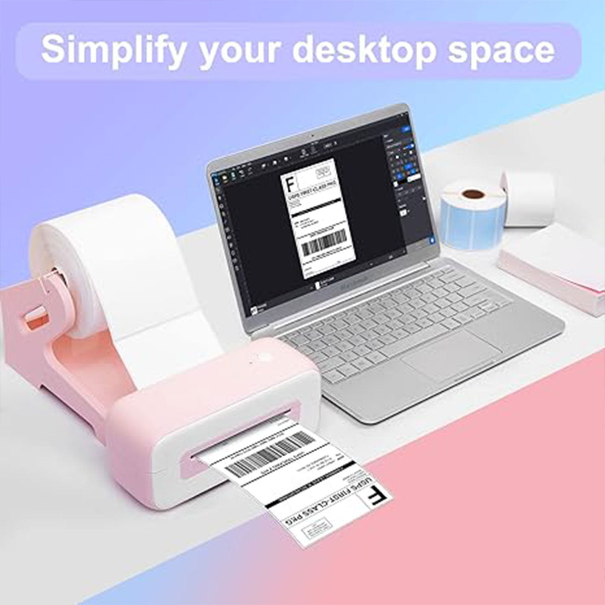 Pink Label Paper Holder Organizer Stand for Office Desk