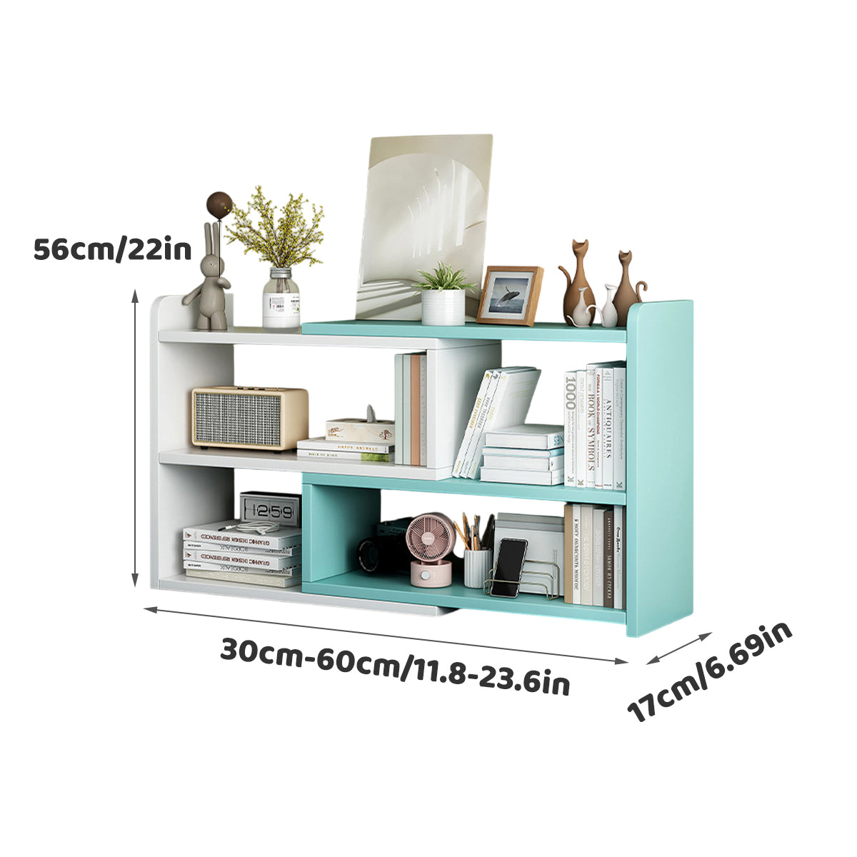 Desktop Multi Layer Bookcase Extendable Storage Rack Shelf