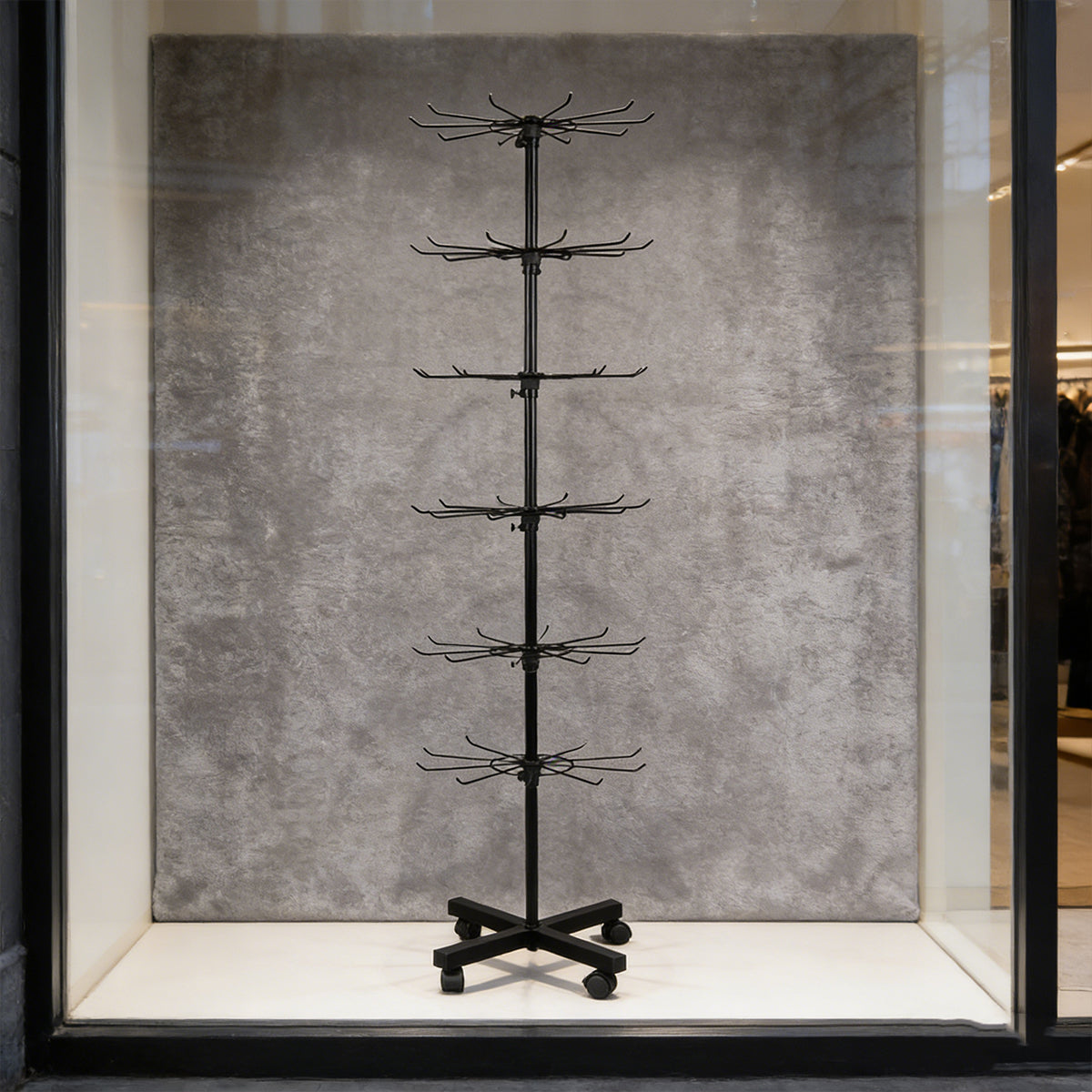 Rotating Jewellery Display Stand with Wheels